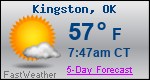 Weather Forecast for Kingston, OK