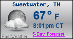 Weather Forecast for Sweetwater, TN
