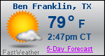 Weather Forecast for Ben Franklin, TX