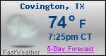 Weather Forecast for Covington, TX