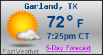 Weather Forecast for Garland, TX
