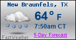 Weather Forecast for New Braunfels, TX