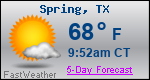 Weather Forecast for Spring, TX
