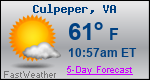Weather Forecast for Culpeper, VA
