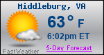 Weather Forecast for Middleburg, VA