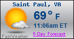 Weather Forecast for Saint Paul, VA