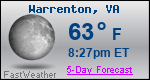 Weather Forecast for Warrenton, VA