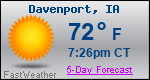 Weather Forecast for Davenport, IA