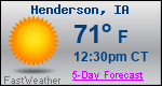Weather Forecast for Henderson, IA