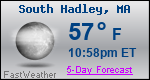 Weather Forecast for South Hadley, MA