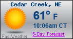 Weather Forecast for Cedar Creek, NE