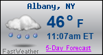 Weather Forecast for Albany, NY