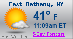 Weather Forecast for East Bethany, NY