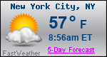Weather Forecast for New York, NY