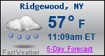 Weather Forecast for Ridgewood, NY