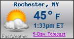 Weather Forecast for Rochester, NY