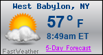 Weather Forecast for West Babylon, NY