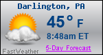 Weather Forecast for Darlington, PA