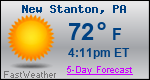 Weather Forecast for New Stanton, PA