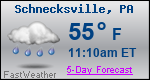 Weather Forecast for Schnecksville, PA
