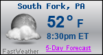 Weather Forecast for South Fork, PA