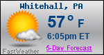 Weather Forecast for Whitehall, PA