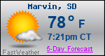 Weather Forecast for Marvin, SD