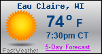 Weather Forecast for Eau Claire, WI