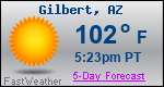 Weather Forecast for Gilbert, AZ