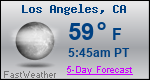 Weather Forecast for Los Angeles, CA