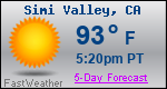 Weather Forecast for Simi Valley, CA