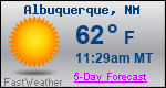 Weather Forecast for Albuquerque, NM