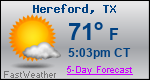Weather Forecast for Hereford, TX