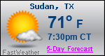 Weather Forecast for Sudan, TX
