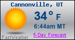 Weather Forecast for Cannonville, UT
