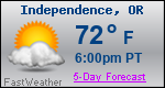 Weather Forecast for Independence, OR