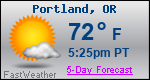 Weather Forecast for Portland, OR