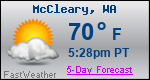 Weather Forecast for McCleary, WA