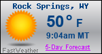 Weather Forecast for Rock Springs, WY