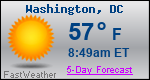 Weather Forecast for Washington, DC