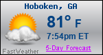 Weather Forecast for Hoboken, GA