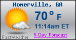 Weather Forecast for Homerville, GA