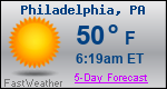 Weather Forecast for Philadelphia, PA