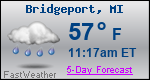 Weather Forecast for Bridgeport, MI