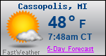 Weather Forecast for Cassopolis, MI