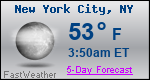 Weather Forecast for New York, NY