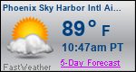 Weather Forecast for Phoenix Sky Harbor International Airport, AZ