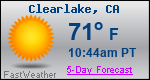 Weather Forecast for Clearlake, CA
