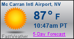 Weather Forecast for Mc Carran International Airport, NV