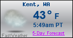 Weather Forecast for Kent, WA
